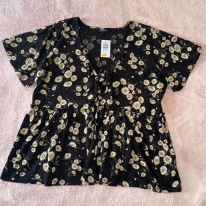 Heritage Jersey Tie-Front Babydoll Top